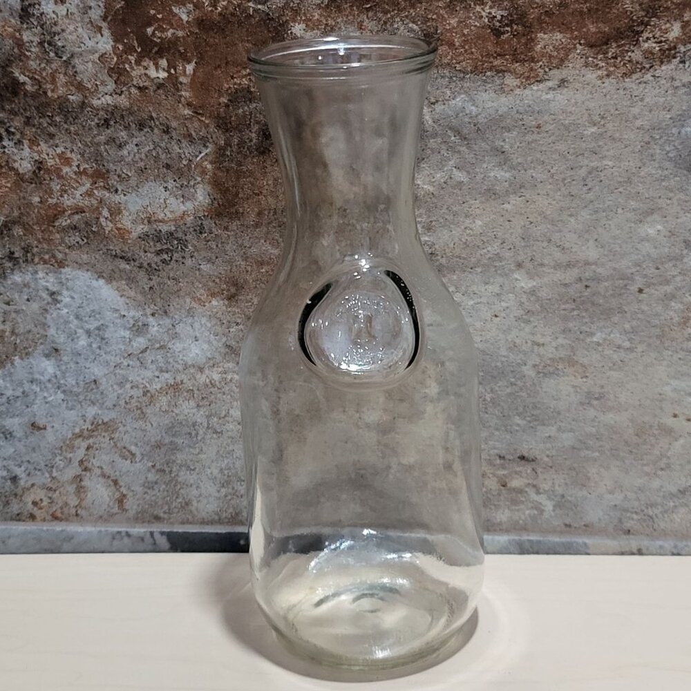 VTG Embossed Paul Masson Since 1852 Glass Milk Bottle Carafe Decanter Vase 10" N